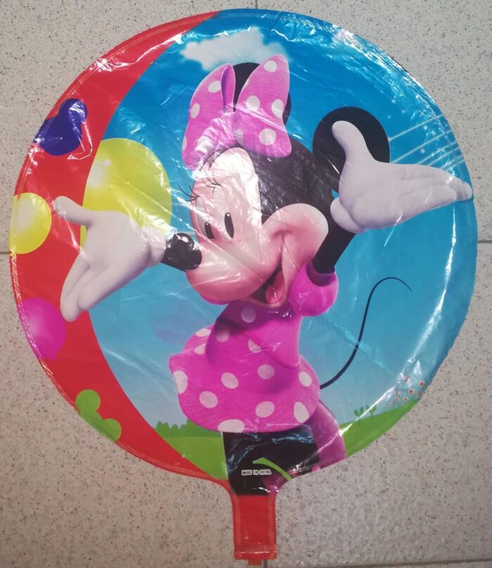 Toptan Yuvarlak Minnie Folyo balon