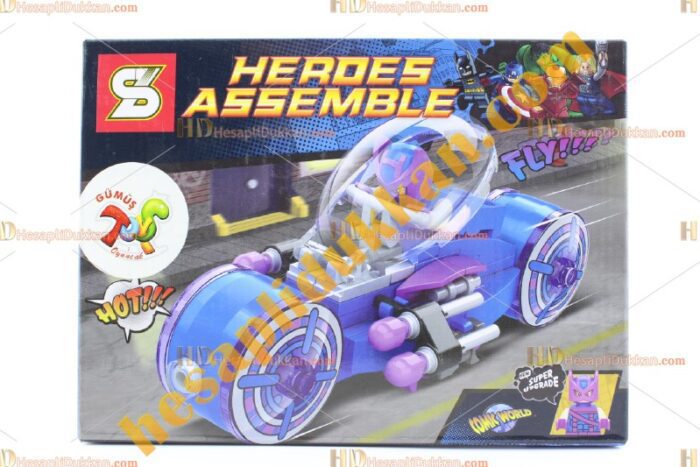Süper kahramanlar lego motosiklet ucuz promosyon oyuncak