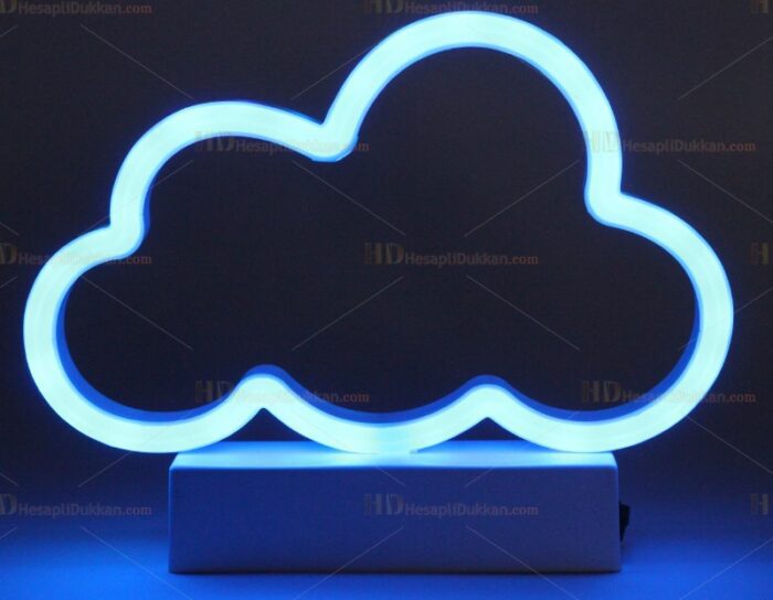 Bulut Led Neon Lamba Cloud Lamp Mavi