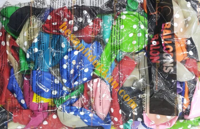 Toptan puanlı karışık renk baskılı balon