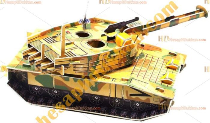 Toptan 3d puzzle Abrams main battle tank 4 karton 64 parça