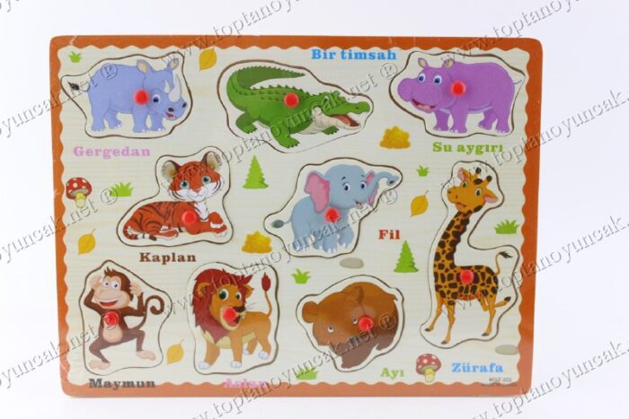 Promosyon oyuncak puzzle hayvanları tanıyalım Türkçe