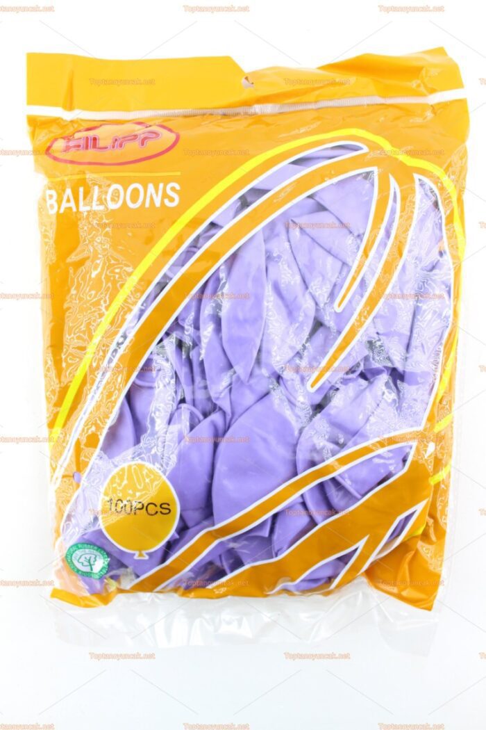 Toptan dış mekan balon mor 100 lü paket