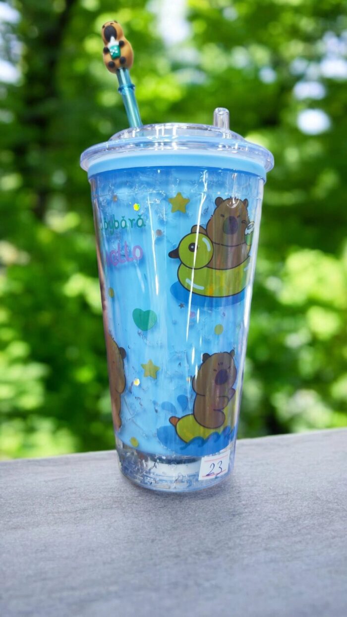Capybara LED Bardak Fancy Açık Mavi