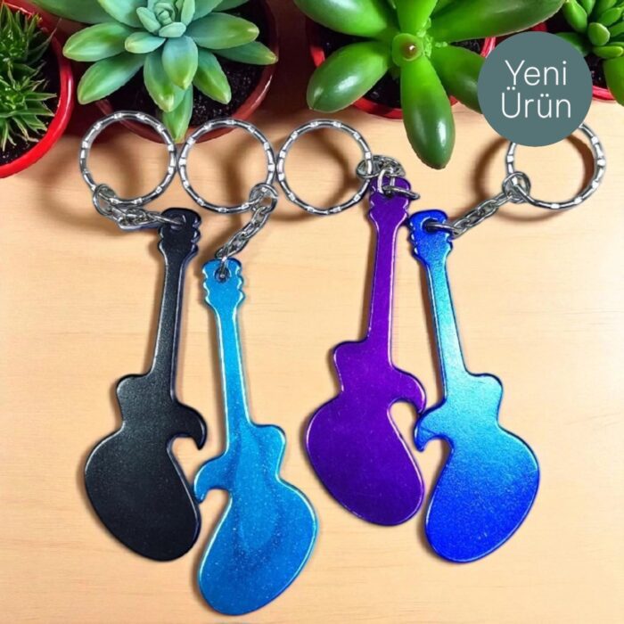 Metal Gitar Anahtarlık Açacak