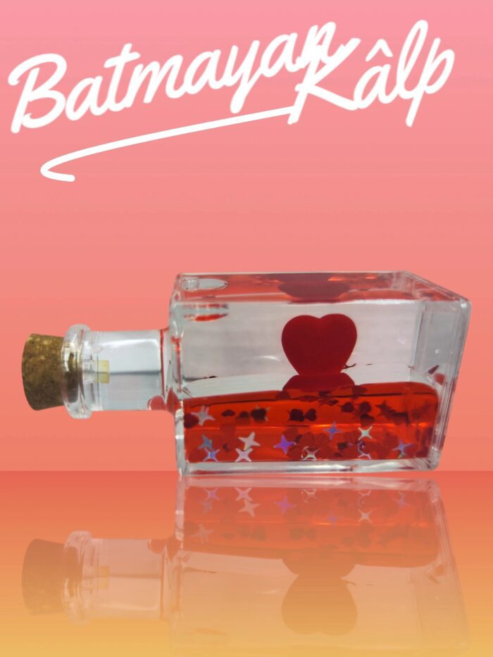 Mini Şişe Batmayan Kalp Kırmızı Promosyon Hediyelik