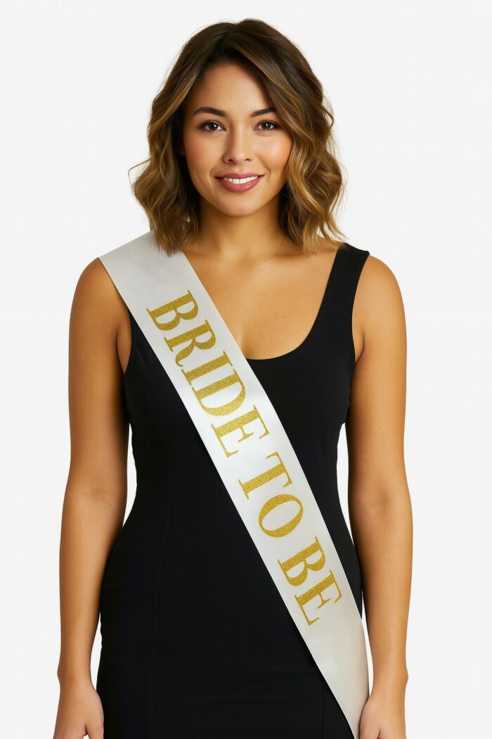 Beyaz Saten Gelin Bride To Be Kuşağı