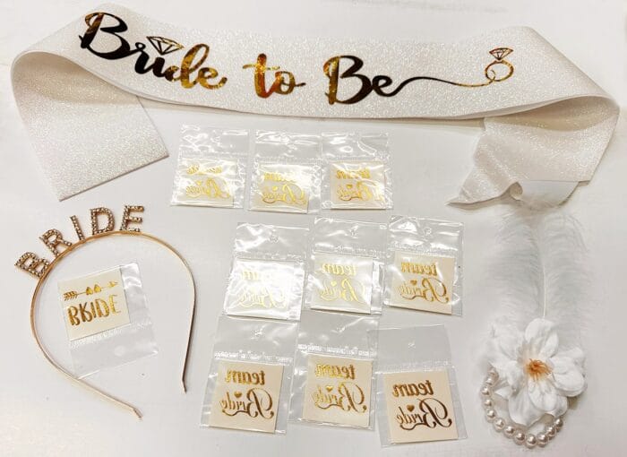 Altın Bride To Be Aksesuar Seti - Görsel 2