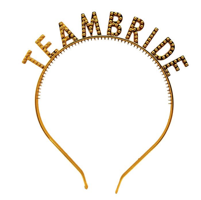 Altın Renkli Team Bride Taç Bekarlığa Veda