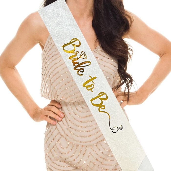 Beyaz Altın 'Bride To Be' Kuşak - Toptan Satış