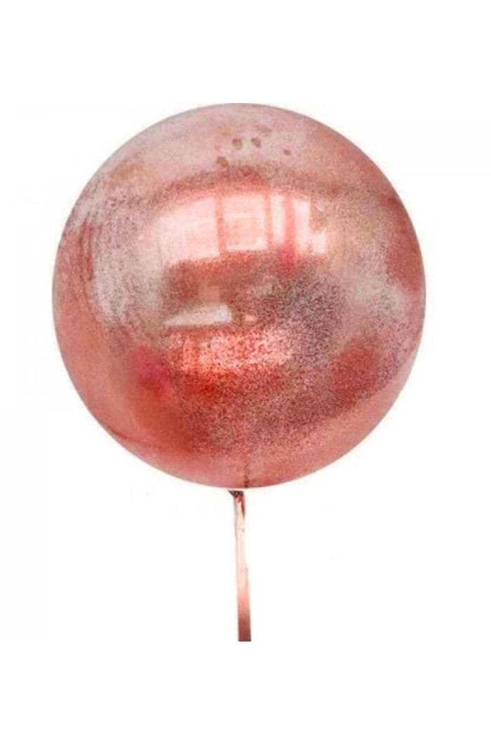 Şeffaf Balon 24 İnç Toptan Kırmızı Simli