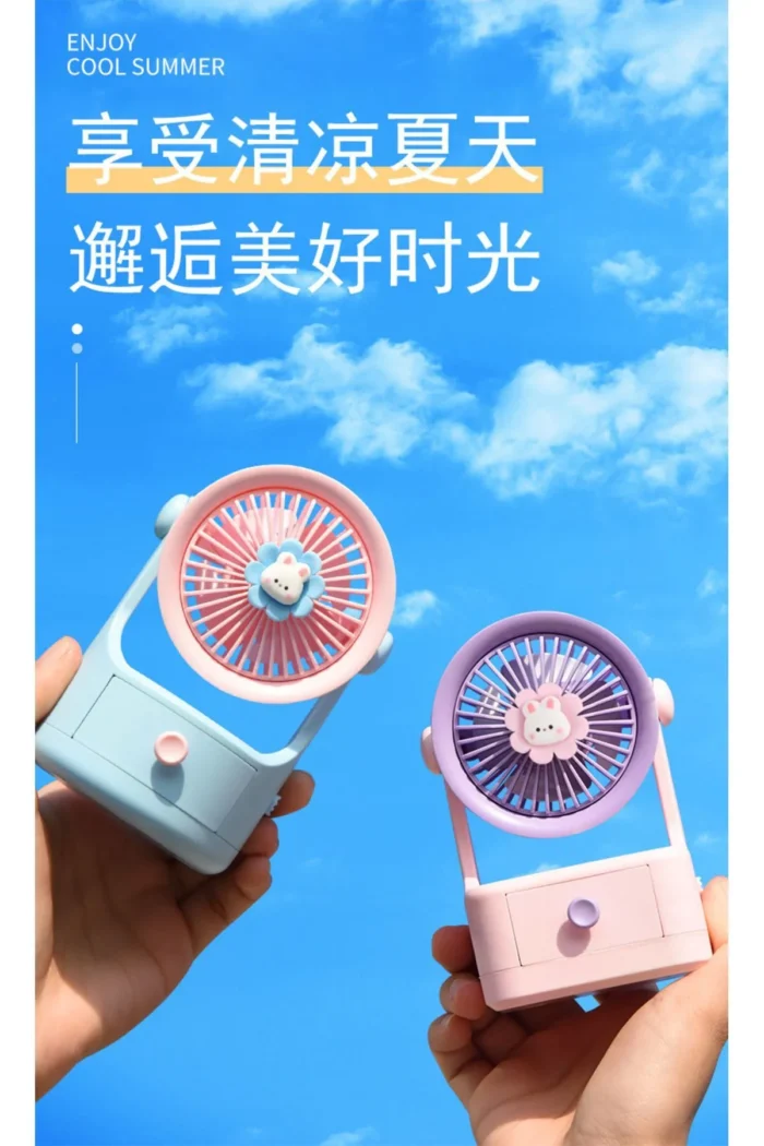 Toptan USB Şarjlı Mini Fan - Görsel 2