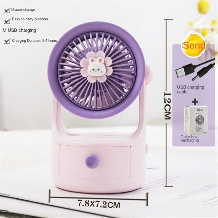 Toptan USB Şarjlı Mini Fan - Görsel 3