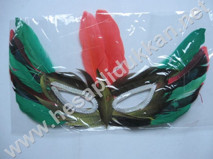 Tüylü yılbaşı maskesi 12 li paket P188