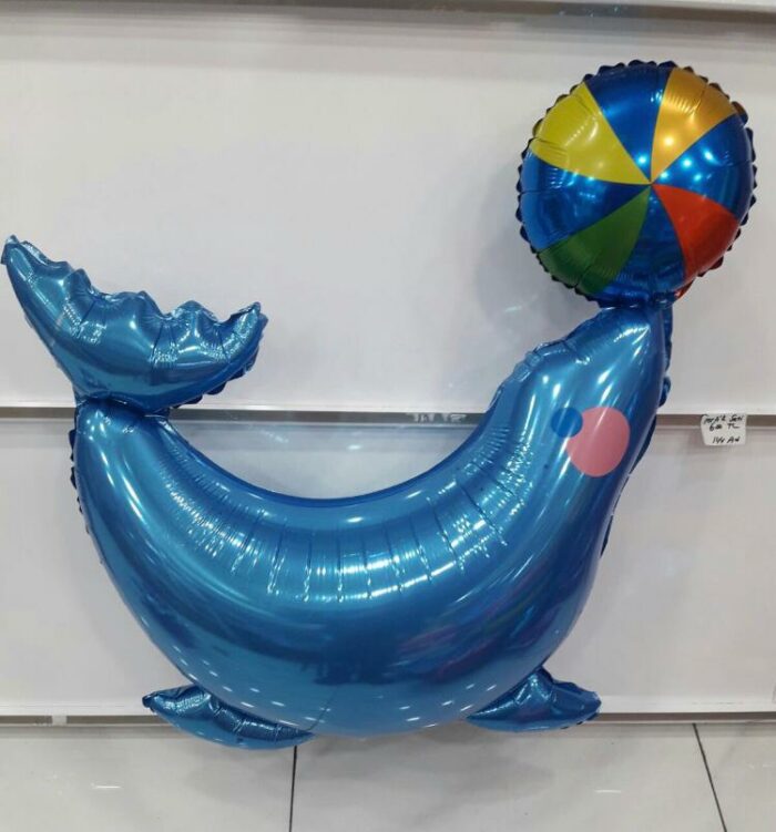 2022 Toptan büyük folyo balon mavi fok