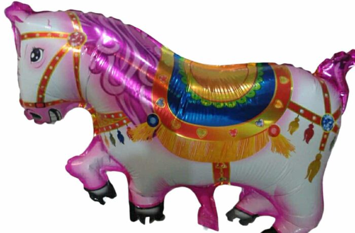 2022 Toptan büyük folyo balon panayır atı pembe