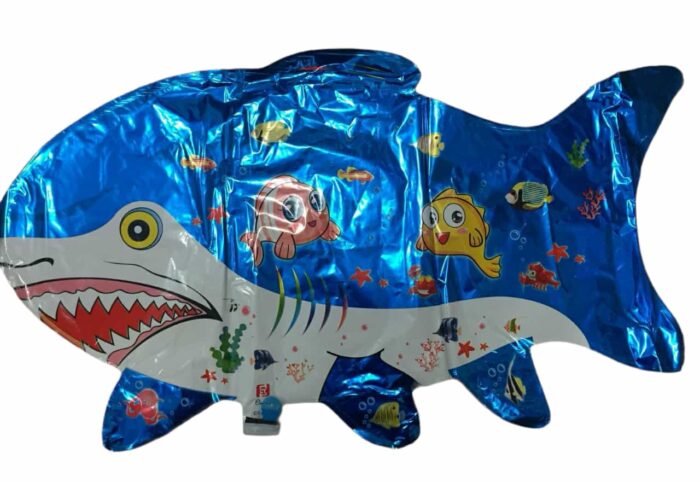 2022 Toptan büyük folyo balon köpek balığı mavi