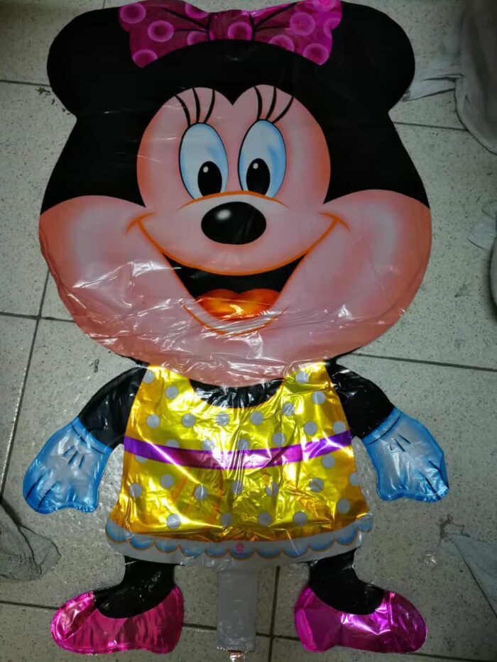 22022 Toptan büyük folyo balon ayaklı elbiseli minie