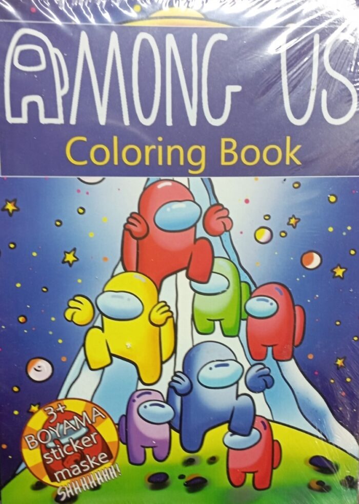 Among Us Boyama Kitabı Sticker Maske 3 ü 1 Arada 16 Sayfa