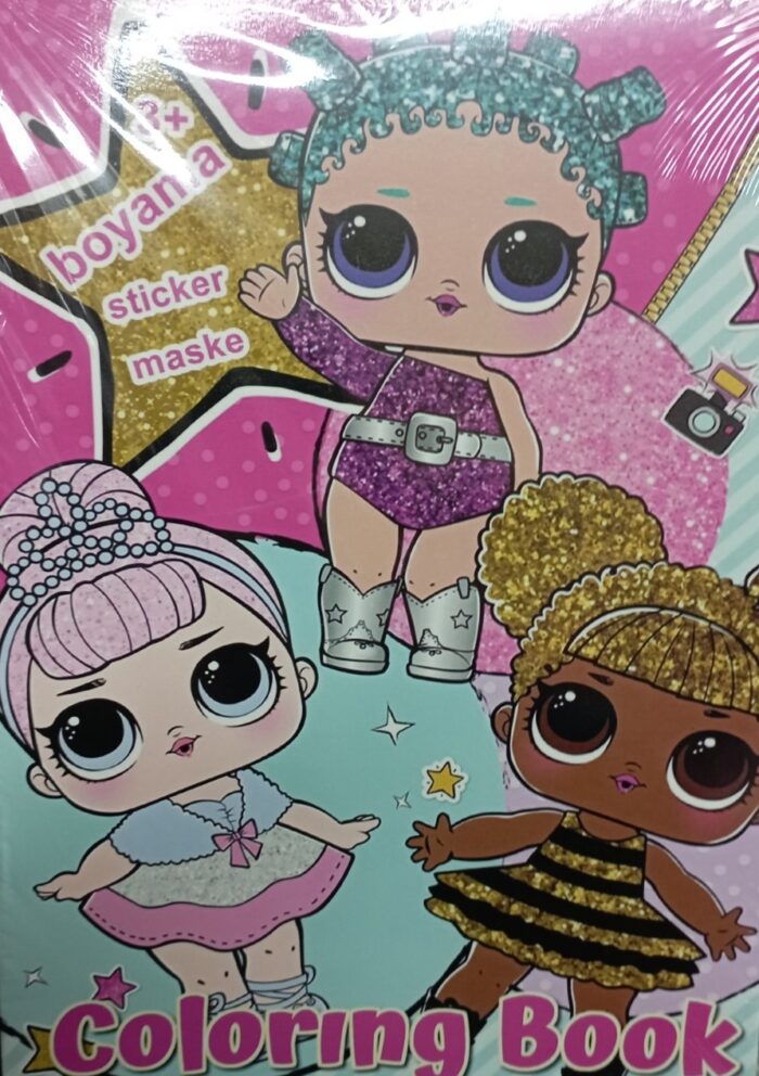 LoL Boyama Kitabı Sticker Maske 3 ü 1 Arada 16 Sayfa