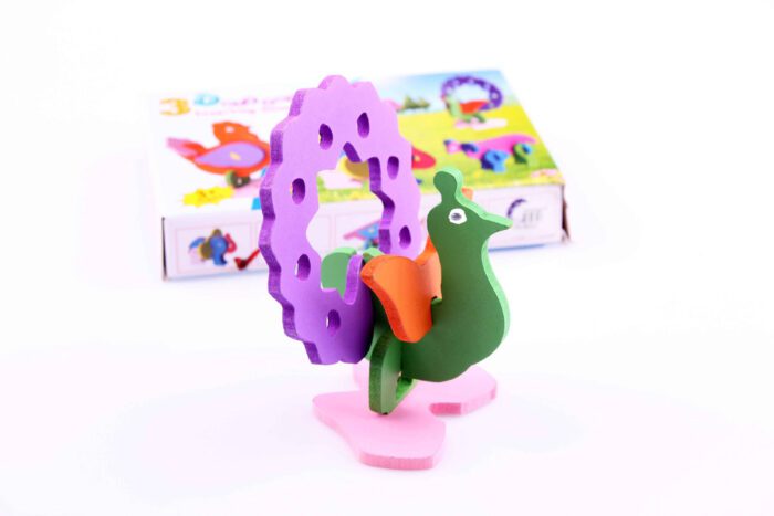 3D hayvan puzzle Tavus kuşu