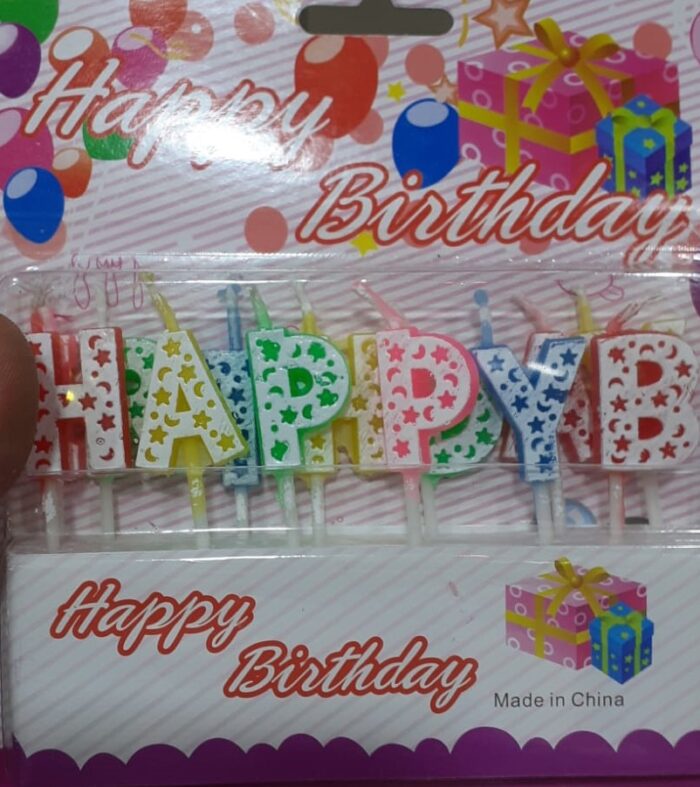 Toptan pasta mumu happy birthday renkli yıldızlı