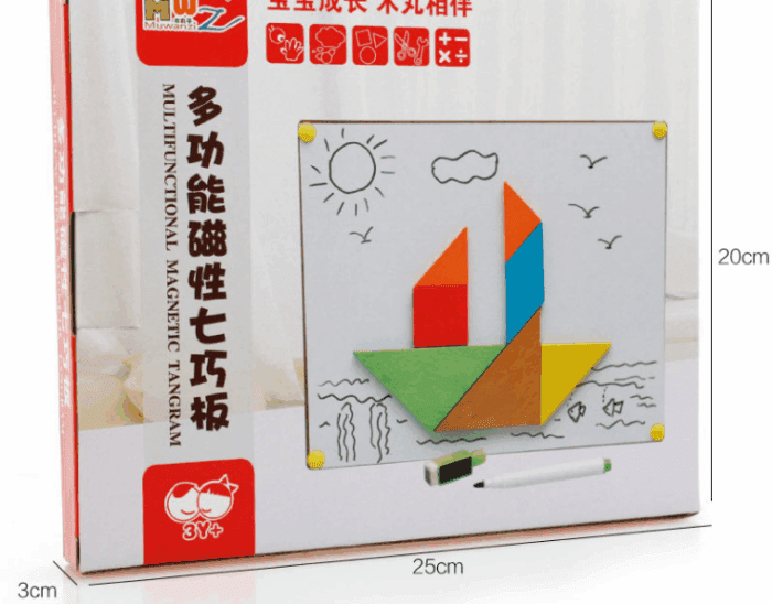 Manyetik yazı tahtası tangram