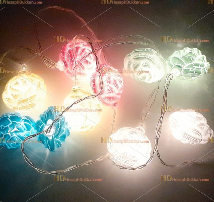 Çiçek yılbaşı ışığı 2 metre 10 led