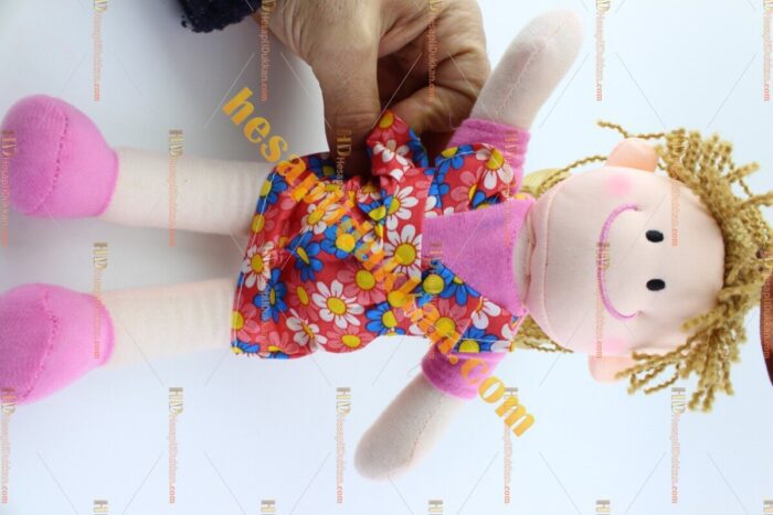 Büyük boy sesli peluş bez bebek Türkçe sesli 30 cm