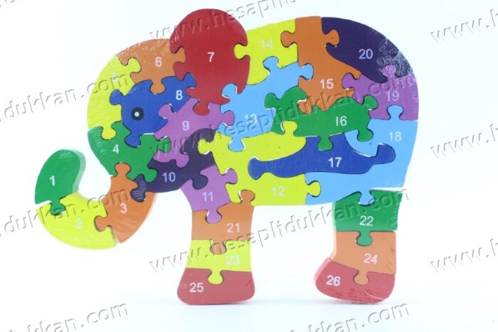 Promosyon oyuncak parçalı puzzle fil