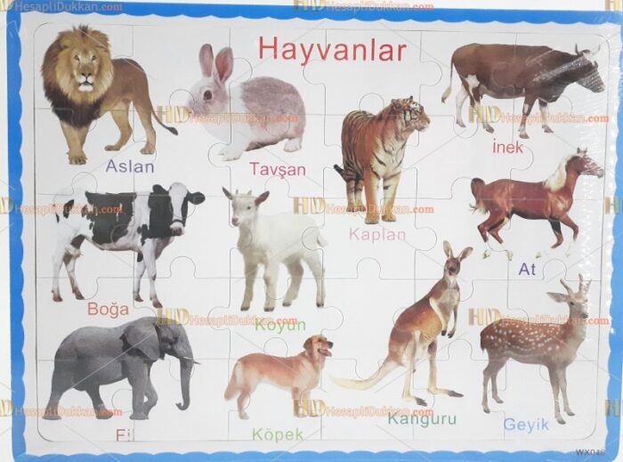 Ahşap puzzle eğitici oyuncak toptan hayvanlar