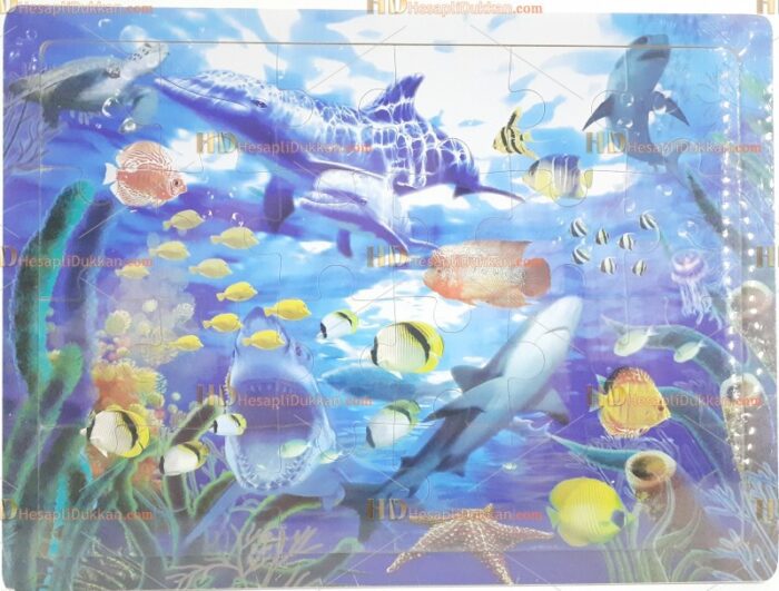 Balıklar ahşap puzzle eğitici oyuncak fiyatı