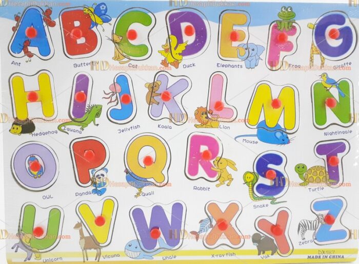 Ahşap puzzle İngilizce kelime şekil alfabe