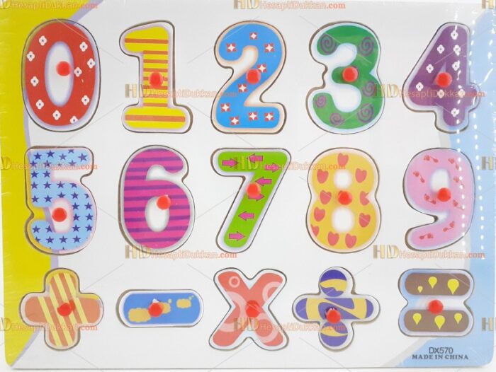 Dokuz rakam işlemler matematik ahşap puzzle