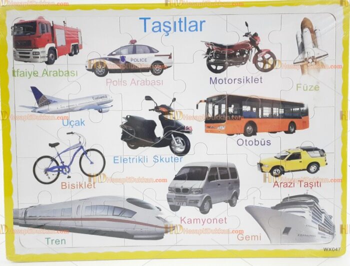 Taşıtlar ulaşım araçları ahşap yapboz fiyatı