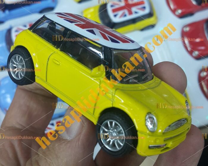 Toptan bayraklı mini cooper çek bırak oyuncak araba