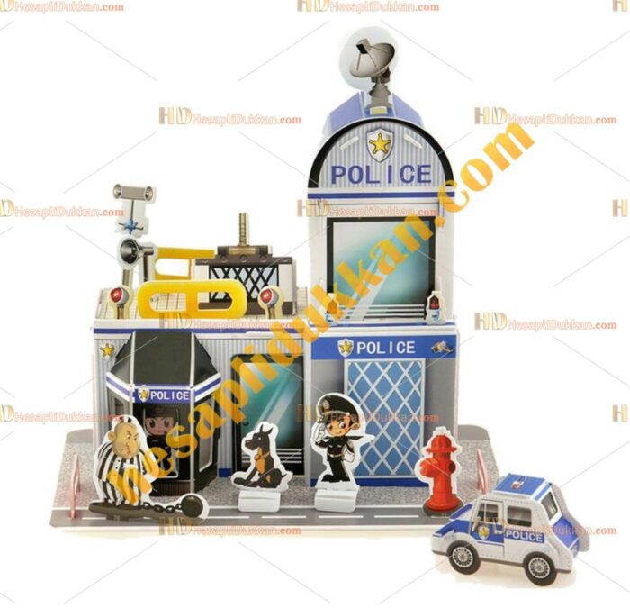 Toptan 3d puzzle Polis karakolu 4 karton 46 parça