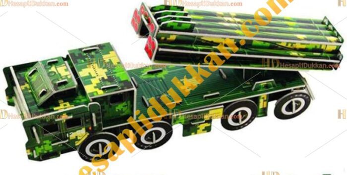 Toptan 3d puzzle roket atar füze rampa 4 karton 58 parça