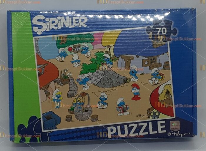 Toptan şirinler puzzle 70 parça