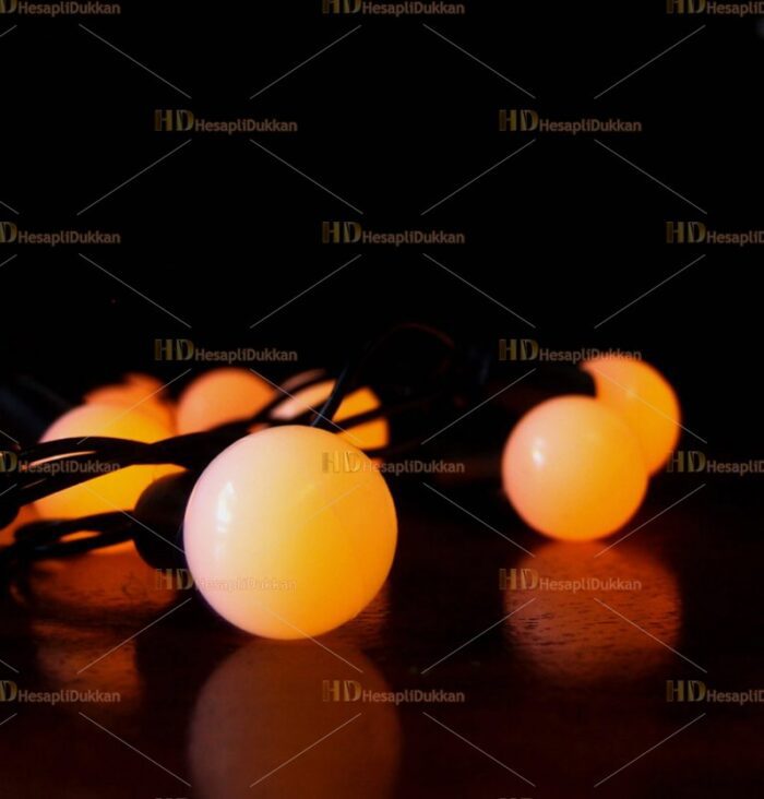 5 metre 100 led top yılbaşı ışıkları gün ışığı sarı