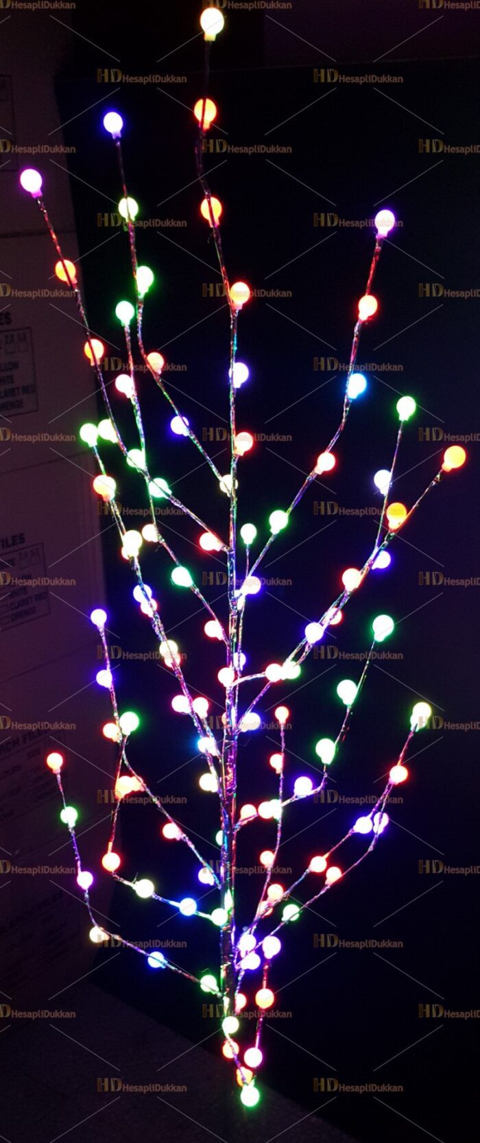 Işıklı yılbaşı ağacı 120 led Top hareketli ışık 160 cm Metal gövde