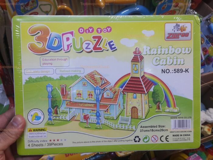 Toptan 3D puzzle gökkuşağı evi