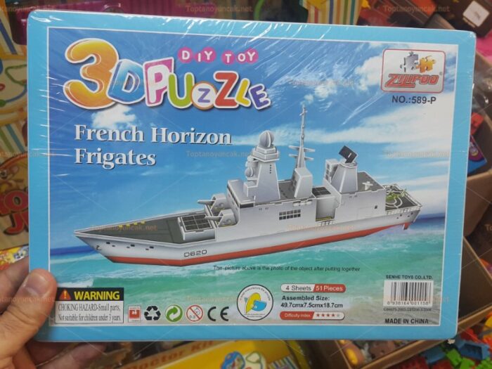 Toptan 3D karton puzzle Fransız savaş gemisi
