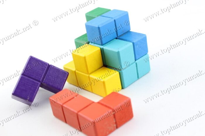 Promosyon oyuncak tetris zeka küpü ahşap bulmaca