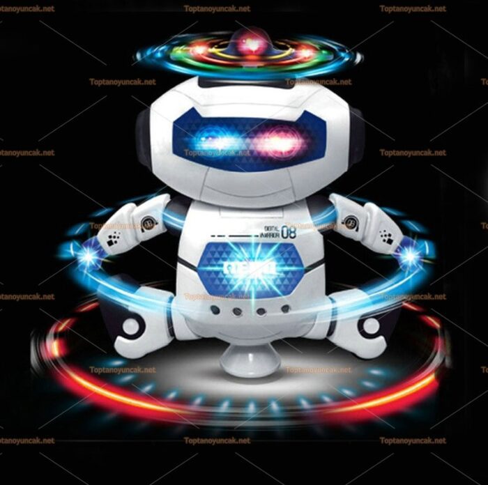 Işıklı müzikli lazerli dans eden robot
