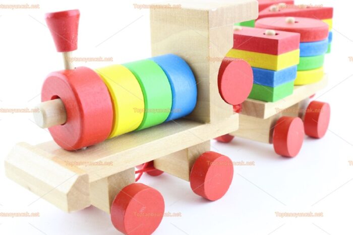 Toptan ahşap eğitici oyuncak tren