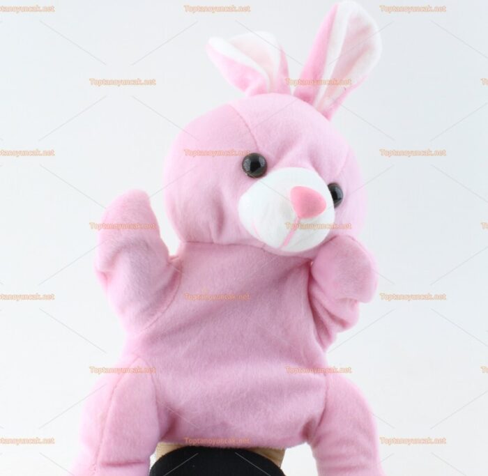 Toptan el kuklası pembe tavşan