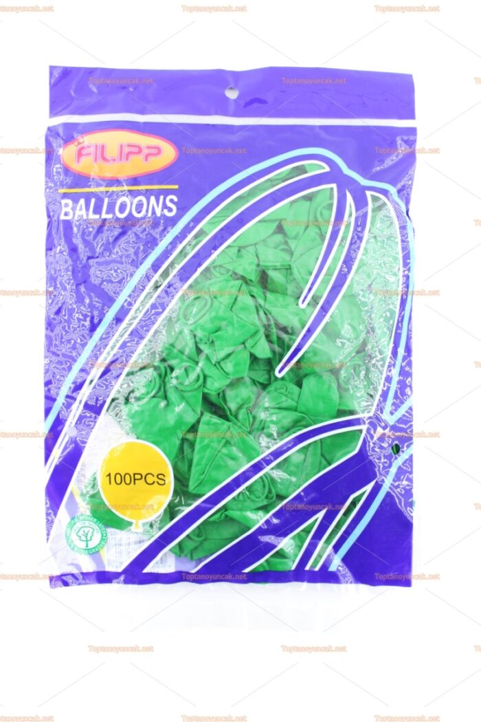 Toptan iç mekan balon yeşil 100 lü paket