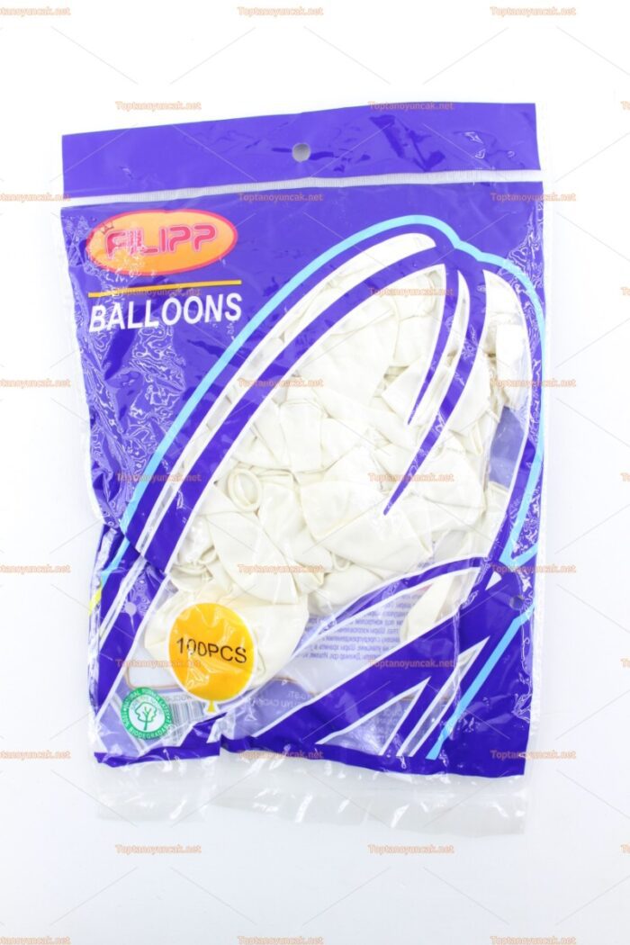 Toptan iç mekan balon beyaz 100 lü paket