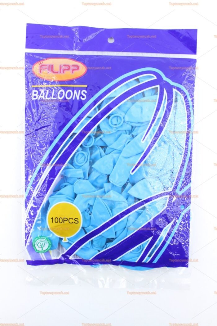 Toptan iç mekan balon mavi 100 lü paket
